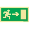 Signalisation Sortie porte à droite, 300 x 150mm