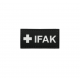 Badge PVC noir IFAK & croix medic en blanc