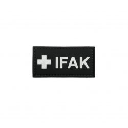 Badge PVC noir IFAK & croix medic en blanc
