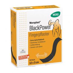 Pansements des doigts Weroplast® BlackPower 12 x 2 cm