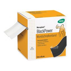 Pansement rapide Weroplast® BlackPower, 5 m x 6 cm