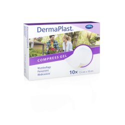 DermaPlast® Compress Gel compresse enduite 7.5 x 10 cm - 10 pièces