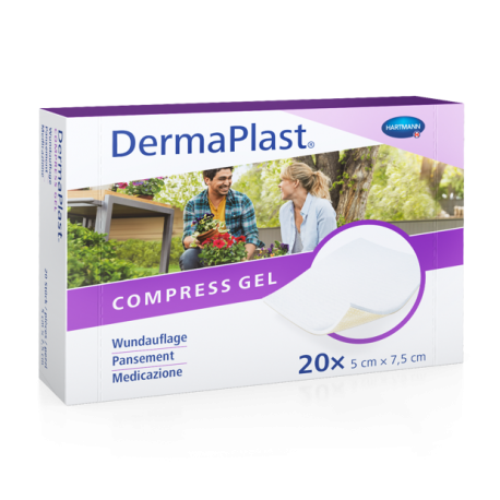 DermaPlast® Compress Gel compresse enduite 5 x 7.5 cm - 20 pièces