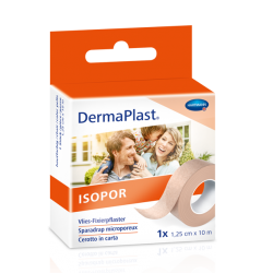 DermaPlast® Isopor Non-tissé Pansement de fixation Sparrolle, blanc 1,25cm x 9,2m