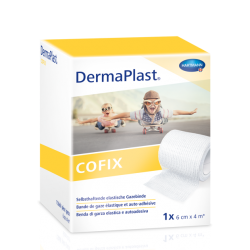 DermaPlast® CoFix Bande auto-adhésive blanche, en boîte 4 m x 6 cm