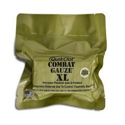 QuikClot Combat Gauze Z-Fold XL, 2 couches, 10 cm x 3,7 m