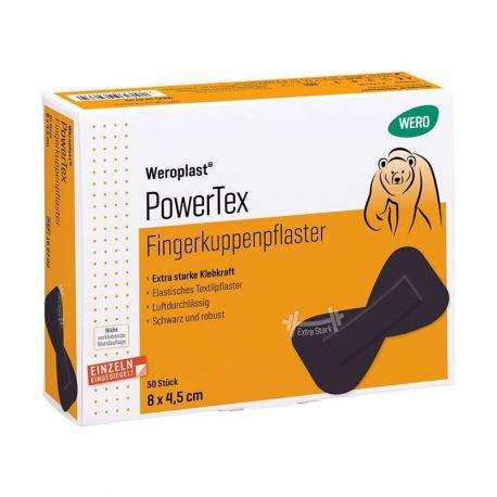 Pansement pour extrémités de doigts Weroplast® BlackPower, 50 pces