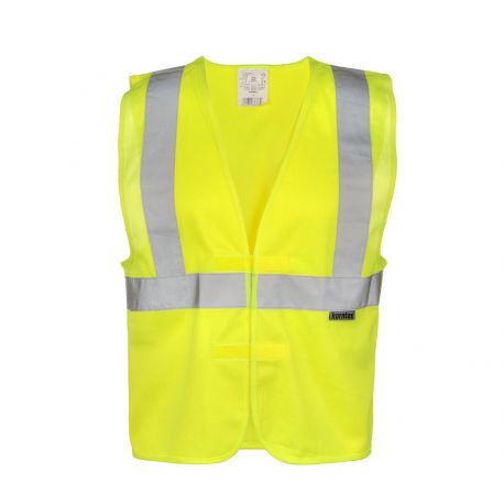 Gilet de sécurité Korntex avec 3 bandes réfléchissantes jaune