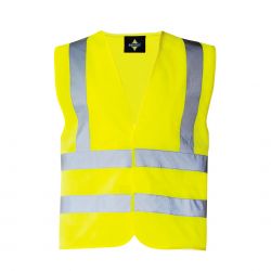 Gilet de sécurité Korntex avec 4 bandes réfléchissantes jaune