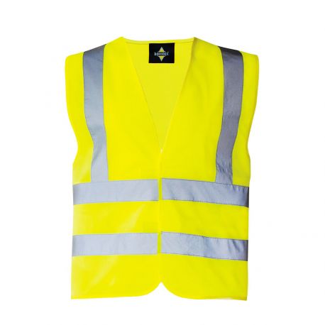 Gilet de sécurité Korntex avec 4 bandes réfléchissantes jaune