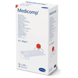 Compresses Medicomp® stériles non-tissées, 4 plis, 10 x 20 cm, 25x2 pièces