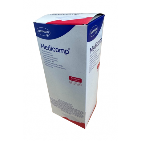 Compresses Medicomp® 4 plis stériles 5 x 5 cm, 40 x 5 pièces