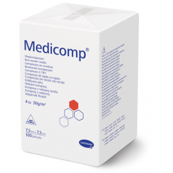 Compresses 4 plis non stériles Medicomp® 4 plis 7.5 x 7.5 cm, 100 pièces