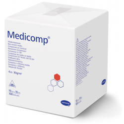 Compresses non stériles Medicomp® 4 plis 10 x 10cm, 100 pièces