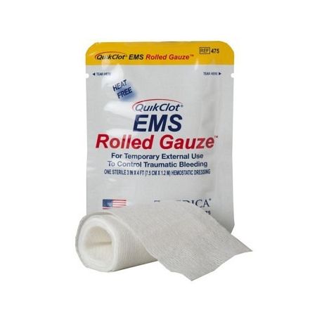 Compresse hémostatique QuikClot® EMS 10x10cm - 10 pièce