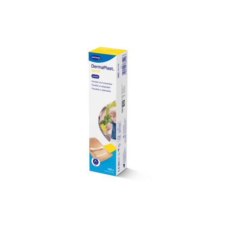 PANSEMENT RAPIDE DERMAPLAST® TEXTIL CENTRO 3X4CM