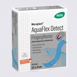 Pansements rapides Weroplast® AquaFlex Detect 12 x 2 cm 50 pièces