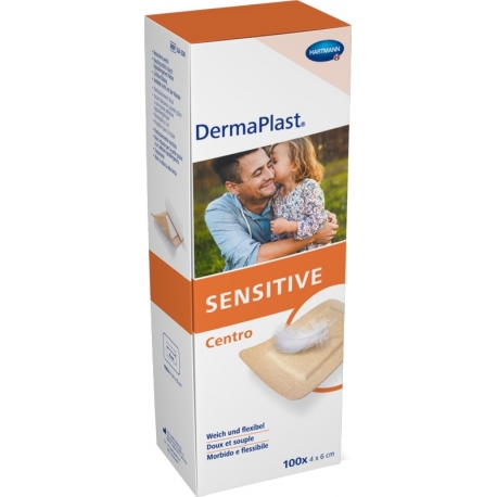 PANSEMENT RAPIDE DERMAPLAST®SENSITIVE CENTRO 6X4CM