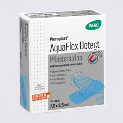 Pansement rapide détectables AquaFlex Detect 7.2 x 2.5 cm 50 pièces