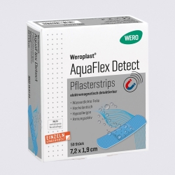 Pansements rapides Weroplast® AquaFlex Detect 7.2 cm x 1.9 cm 50 pièces